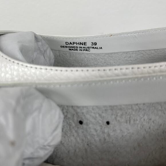 New Senso Daphne Ballet Flats in White Leather Women\'s Size EU 39